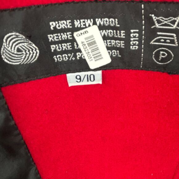 International Scene Women's Size 9/10 Red Vintage Wool Winter MaxiCoat Peacoat - Picture 16 of 16